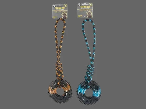 BLUE TPR SPIKE RING WITH ROPE